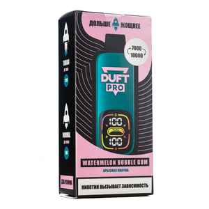 Одноразовая электронная сигарета Duft Pro Watermelon Bubble Gum (Арбузная Жвачка) 10000 затяжек