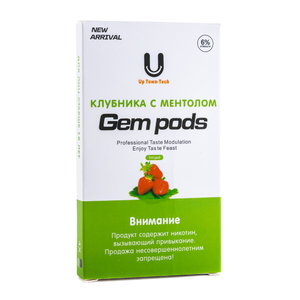 Картриджи для Juul Gem Pods Strawberry Menthol (Клубника и Мята) 4 шт.