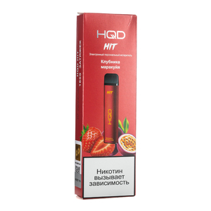 Одноразовая электронная сигарета HQD HIT Strawberry Passion Fruit (Клубника Маракуйя)  1600 затяжек