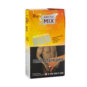 Табак Sebero Arctic Mix Sour Citrus (Лимон Вишня Ревень Апельсин Арктик) 30 г