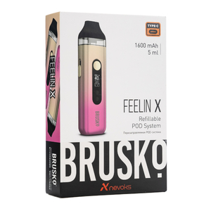 Электронная pod система Brusko Feelin X 1600 mAh Бежево розовый