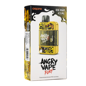 Pod система Brusko Angry Vape Fury 650 mAh Yellow (Желтый)