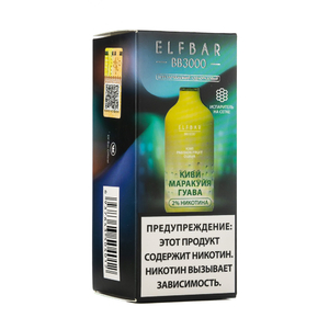 МК Одноразовая электронная сигарета ElfBar BB Kiwi Passion Fruit Guava (Киви маракуйя гуава) 3000 затяжек