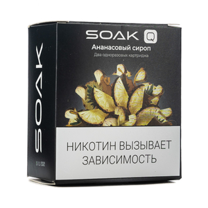 МК Упаковка картриджей Soak Q Ананасовый сироп 4,8 мл 2% (В упаковке 2 шт)