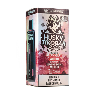 MK Одноразовая Электронная Сигарета TIKOBAR Husky Strawberry Mojito (Клубничный Мохито) 12000 Затяжек