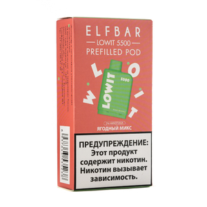 МК Упаковка картриджей Elfbar Lowit Ягодный Микс (1 картридж) 5500 затяжек