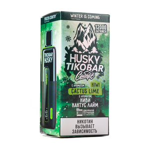 MK Одноразовая Электронная Сигарета TIKOBAR Husky Kiwi Cactus Lime (Киви Кактус Лайм) 12000 Затяжек