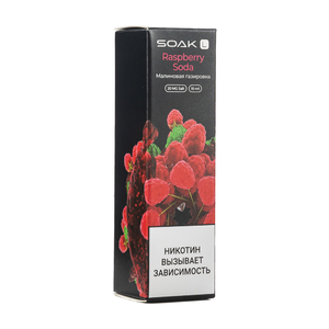 MK Жидкость SOAK L Raspberry Soda (Малиновая газировка) 2% 10 мл PG 50 | VG 50