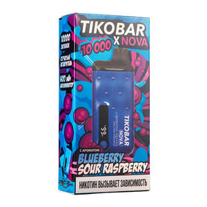 MK Одноразовая Электронная Сигарета TIKOBAR Nova Blueberry Sour Raspberry (Черника Кислая Малина) 10000 Затяжек