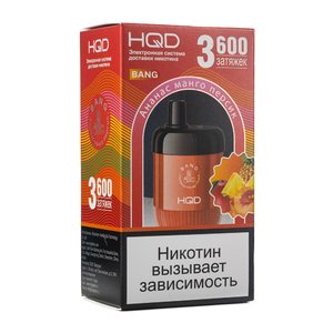 МК Одноразовая электронная сигарета HQD BANG Ананас Манго Персик 3600 затяжек