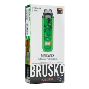 Pod система Brusko minican 3 700 mAh Зеленый Флюид