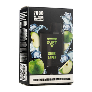 МК Одноразовая электронная сигарета Duft Sour Apple (Кислое яблоко) 7000 затяжек